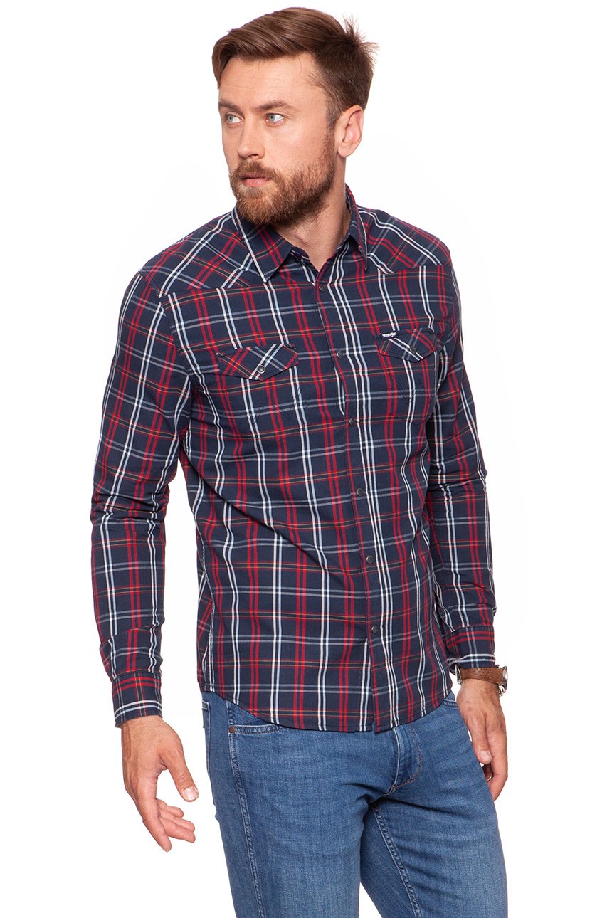 KOSZULA WRANGLER WESTERN SHIRT RED W59734M47