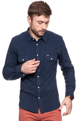 KOSZULA WRANGLER LS 2 PKT FLAP SHIRT NAVY W5996K735