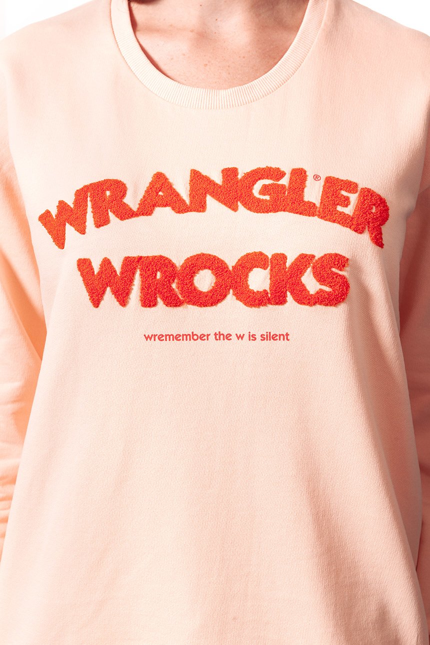 BLUZA WRANGLER DAMSKA WROCKS SWEAT PEACH PARFAIT W601OHYUD