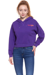 BLUZA WRANGLER DAMSKA CROP HOODIE TROPICAL PURPLE W6068IGW3