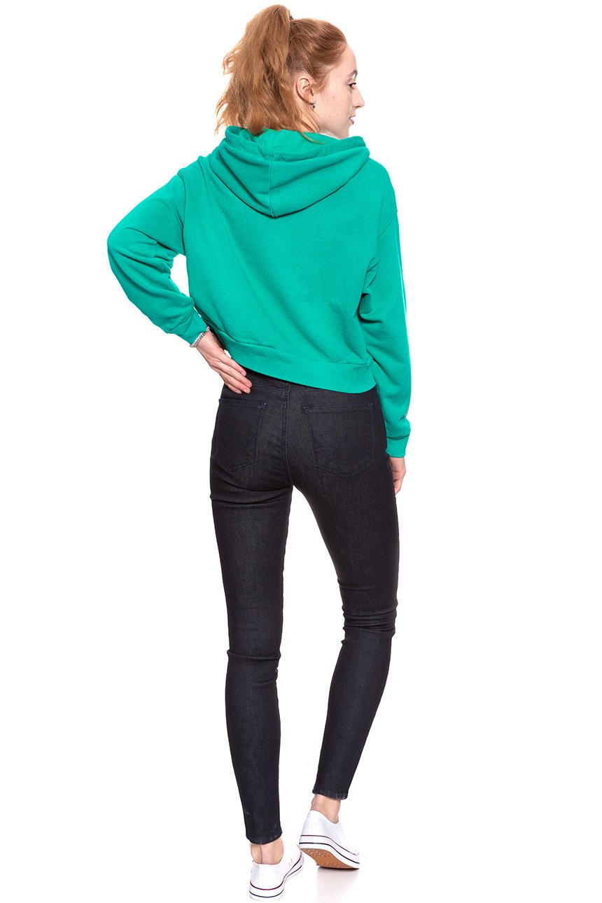 BLUZA WRANGLER DAMSKA CROP HOODIE SPECTRA GREEN W6068IGWB