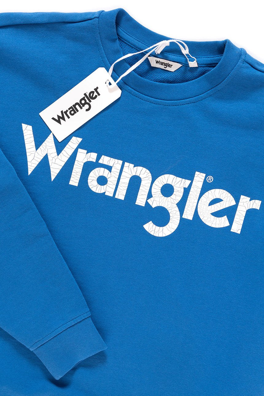 BLUZA WRANGLER DAMSKA LOGO SWEAT DEEP WATER W6072HQDF