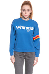 BLUZA WRANGLER DAMSKA LOGO SWEAT DEEP WATER W6072HQDF