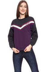 BLUZA WRANGLER DAMSKA LOGO SWEAT PURPLE PENNANT W6072HYWT