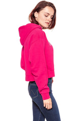 BLUZA WRANGLER DAMSKA LOGO HOODIE BRIGHT ROSE W6073HQVC