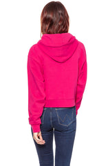 BLUZA WRANGLER DAMSKA LOGO HOODIE BRIGHT ROSE W6073HQVC