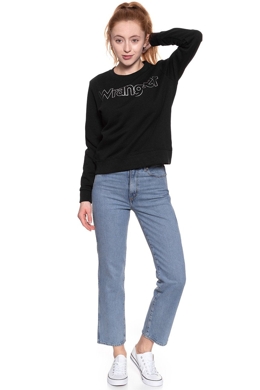 BLUZA WRANGLER DAMSKA CREW SWEAT BLACK W6079HY01