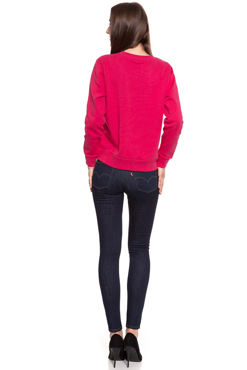 BLUZA WRANGLER DAMSKA CREW SWEAT BRIGHT ROSE W6079HYVC