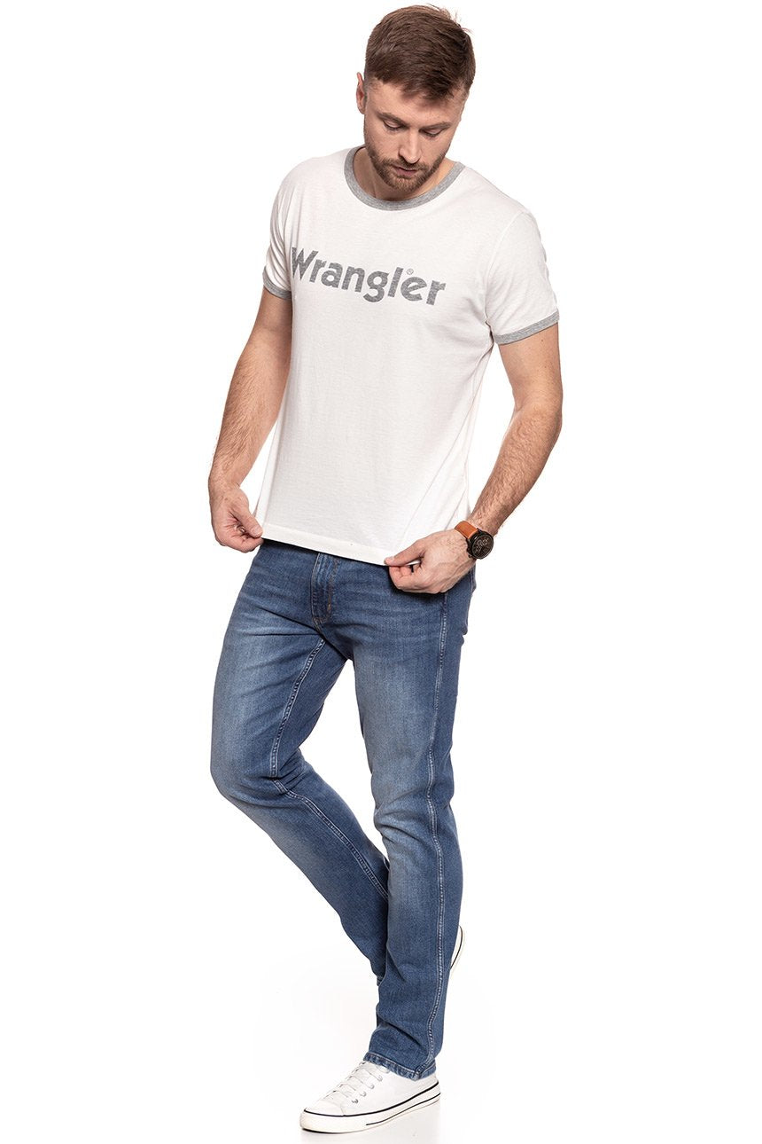 KOSZULKA WRANGLER S/S RINGER T OFFWHITE W7859FQ02