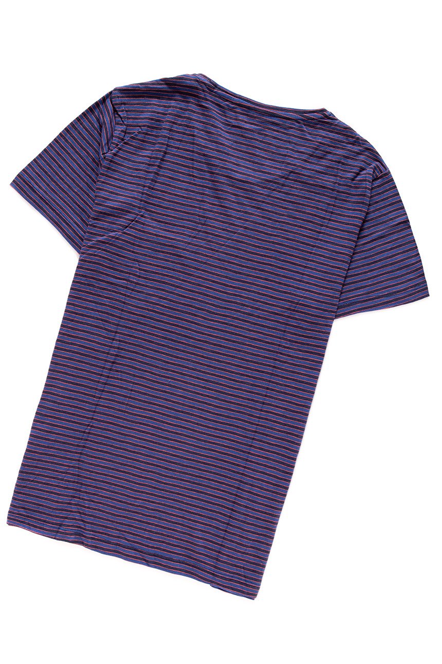 KOSZULKA WRANGLER S/S STRIPE POCKET TEE NAVY W7A39DT35