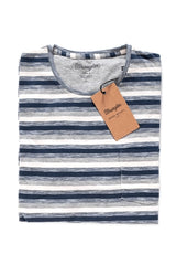 KOSZULKA WRANGLER S/S STRIPE POCKET TEE NAVY W7A40EJ35