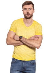 KOSZULKA WRANGLER S/S GMD VNECK KOSZULKA WRANGLER YELLOW W7A43ER04