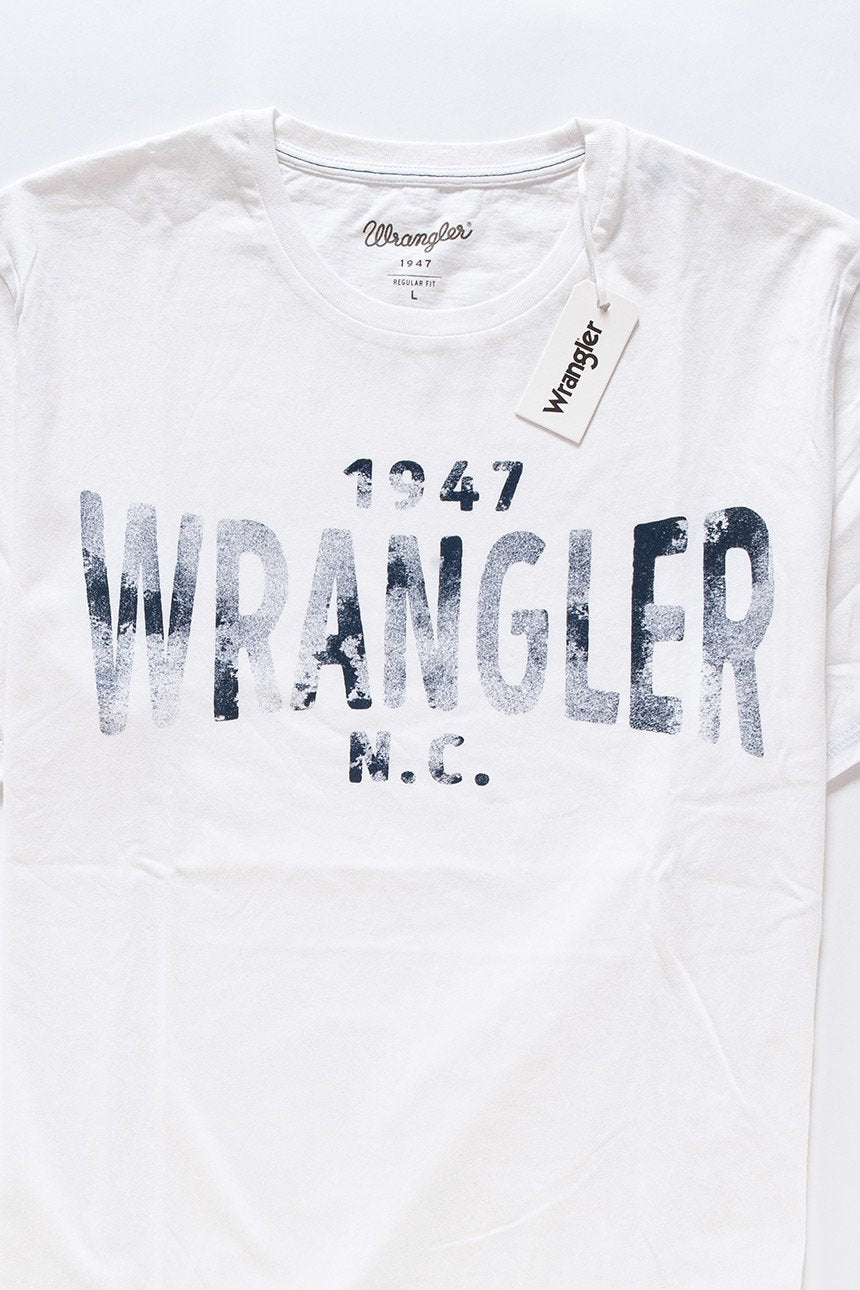 KOSZULKA WRANGLER S/S KOSZULKA WRANGLER TEE WHITE W7A51FK12