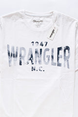 KOSZULKA WRANGLER S/S KOSZULKA WRANGLER TEE WHITE W7A51FK12