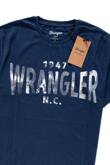 KOSZULKA WRANGLER S/S KOSZULKA WRANGLER TEE NAVY W7A51FK35