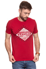 KOSZULKA WRANGLER S/S AMERICANA TEE RED W7A52FK47