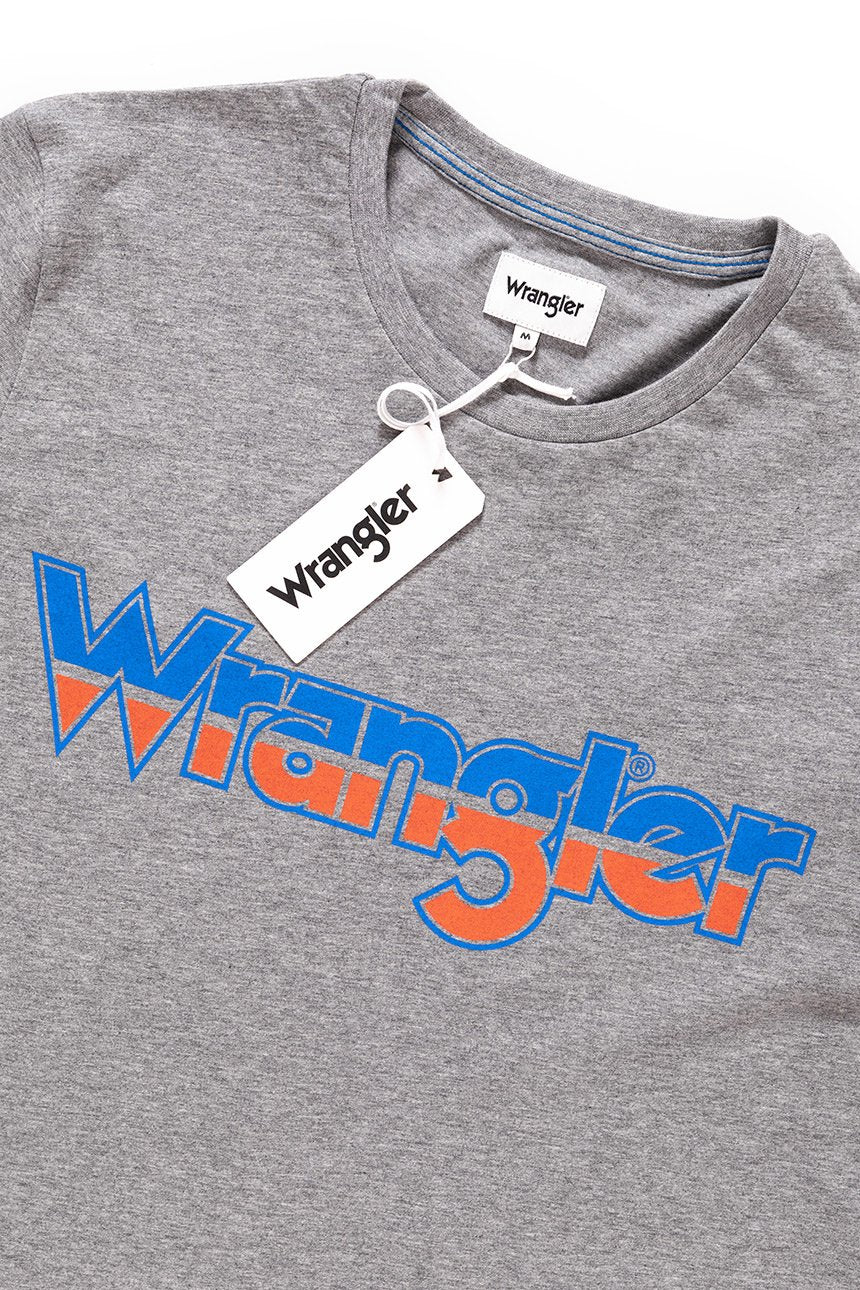 LONGSLEEVE WRANGLER LS LOGO TEE GREY MARL W7A85D3VB