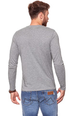 LONGSLEEVE WRANGLER LS LOGO TEE GREY MARL W7A85D3VB