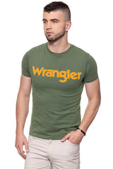 KOSZULKA WRANGLER SS LOGO TEE OLIVINE W7A86D3FR