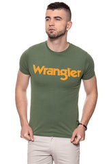 KOSZULKA WRANGLER SS LOGO TEE OLIVINE W7A86D3FR