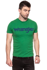 KOSZULKA WRANGLER SS LOGO TEE AMAZON GREEN W7A86D3UX