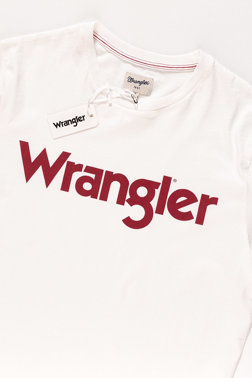 KOSZULKA WRANGLER S/S LOGO TEE OFFWHITE W7B13D302