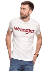 KOSZULKA WRANGLER S/S LOGO TEE OFFWHITE W7B13D302