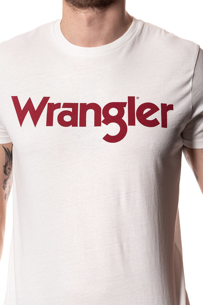 KOSZULKA WRANGLER S/S LOGO TEE OFFWHITE W7B13D302