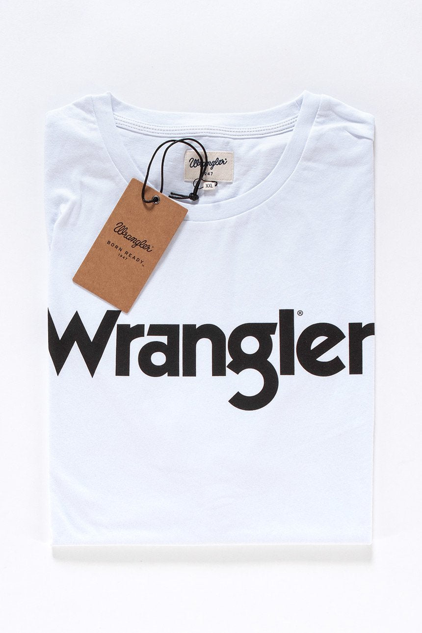 KOSZULKA WRANGLER SS LOGO TEE WHITE W7B13D312