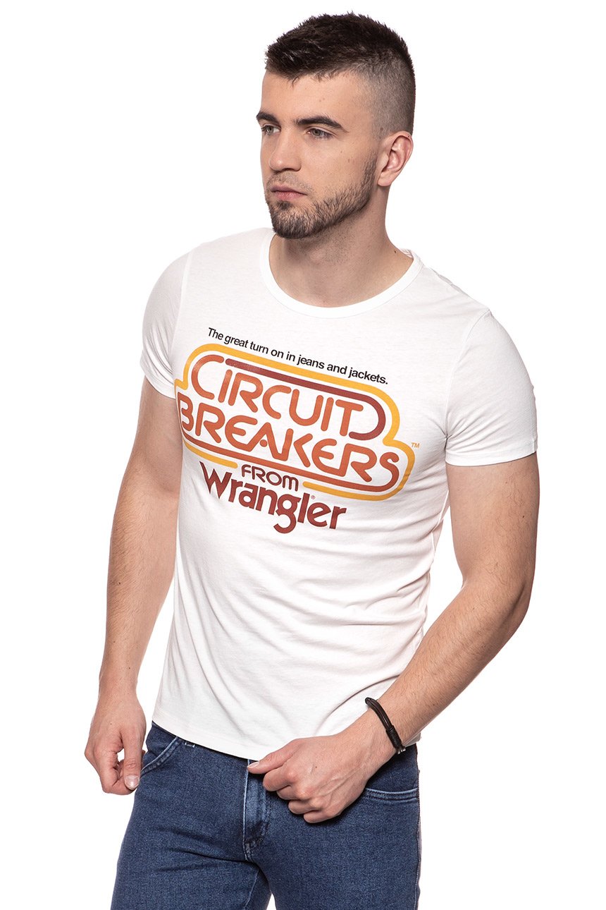 KOSZULKA WRANGLER CIRCUIT TEE OFFWHITE W7B14FK02