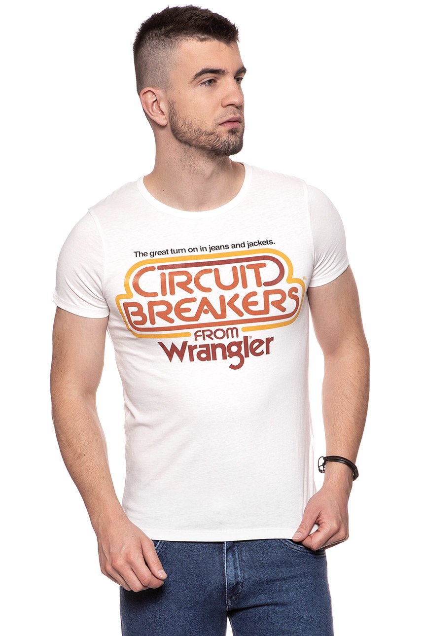 KOSZULKA WRANGLER CIRCUIT TEE OFFWHITE W7B14FK02