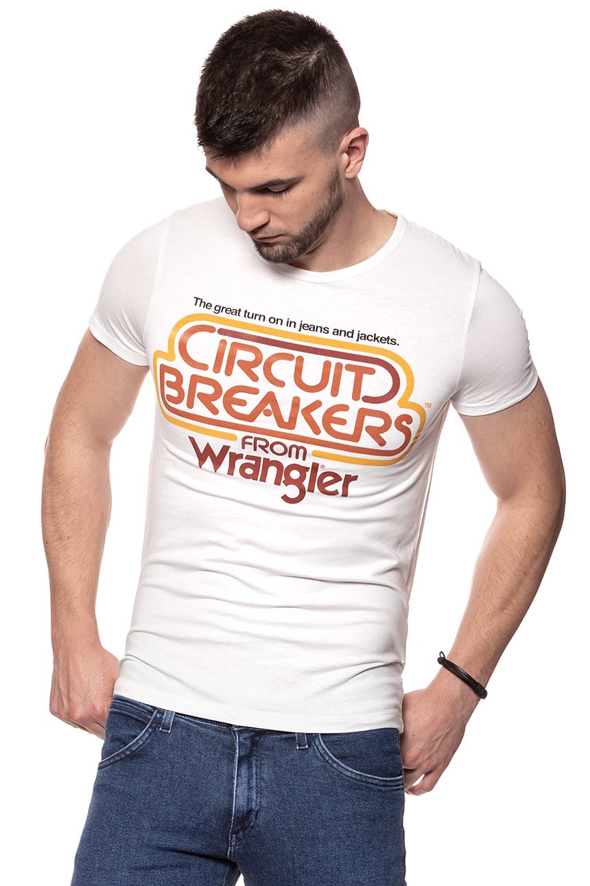 KOSZULKA WRANGLER CIRCUIT TEE OFFWHITE W7B14FK02