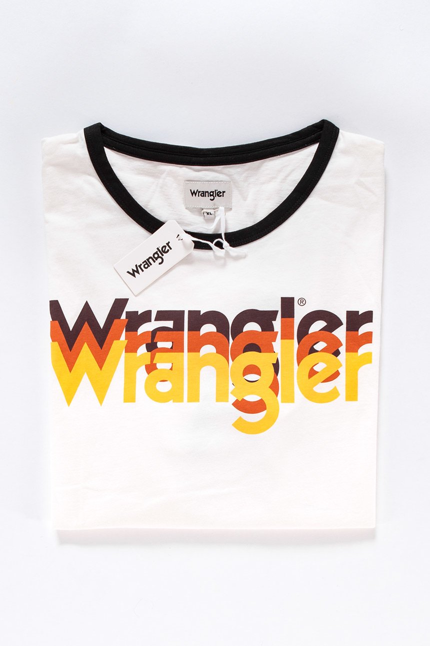 KOSZULKA WRANGLER LOGO TEE OFFWHITE W7B20FK02