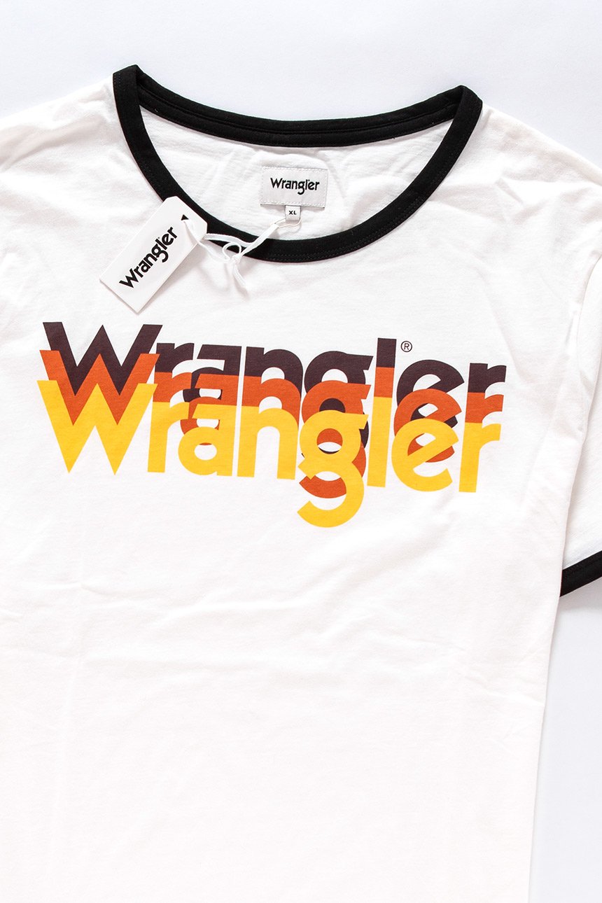 KOSZULKA WRANGLER LOGO TEE OFFWHITE W7B20FK02