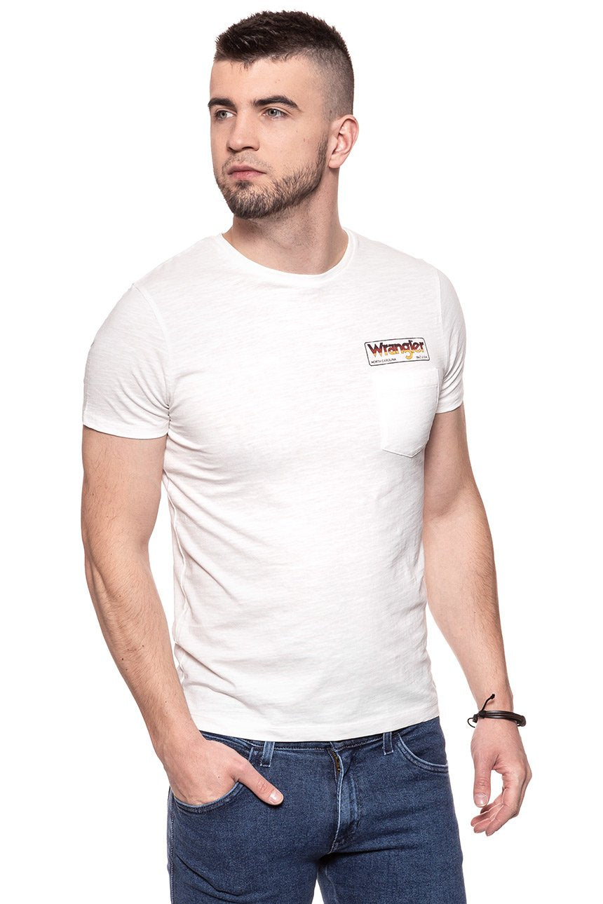 KOSZULKA WRANGLER POCKET TEE OFFWHITE W7B21FE02