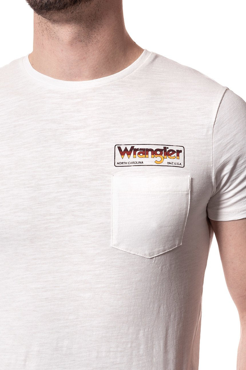 KOSZULKA WRANGLER POCKET TEE OFFWHITE W7B21FE02