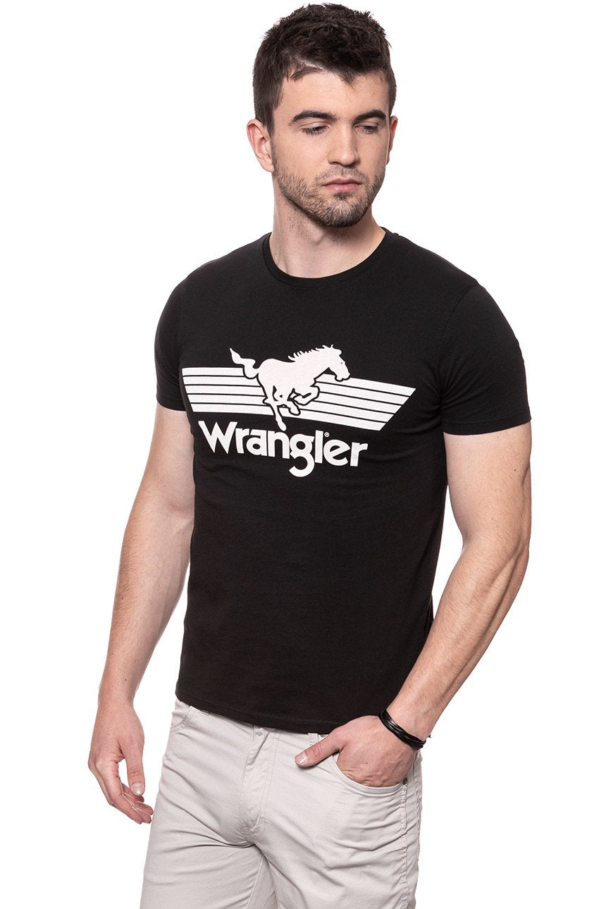 KOSZULKA WRANGLER GRAPHIC LOGO TEE BLACK W7B27FK01