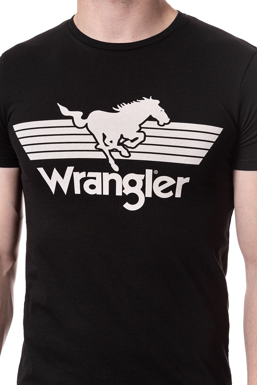 KOSZULKA WRANGLER GRAPHIC LOGO TEE BLACK W7B27FK01