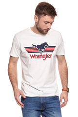 KOSZULKA WRANGLER GRAPHIC LOGO TEE OFF WHITE W7B27FK02