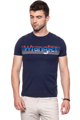 KOSZULKA WRANGLER GRAPHIC LOGO TEE PEACOAT BLUE W7B27FK49