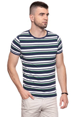 KOSZULKA WRANGLER STRIPE TEE PEACOAT BLUE W7B29DY49