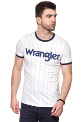 KOSZULKA WRANGLER RINGER TEE WHITE W7B33FK12