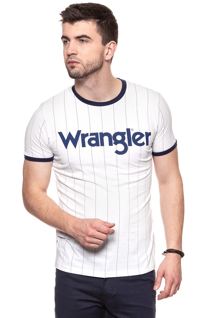 KOSZULKA WRANGLER RINGER TEE WHITE W7B33FK12