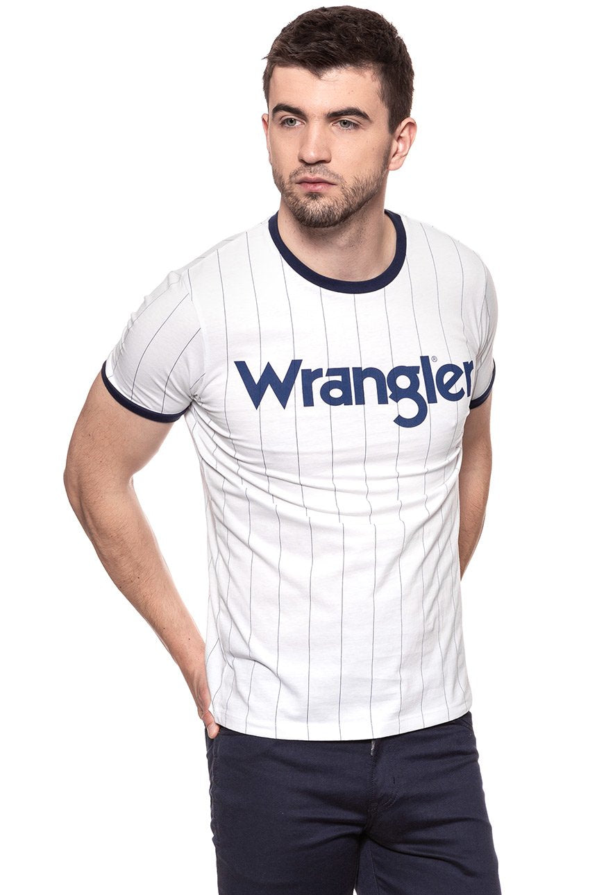 KOSZULKA WRANGLER RINGER TEE WHITE W7B33FK12