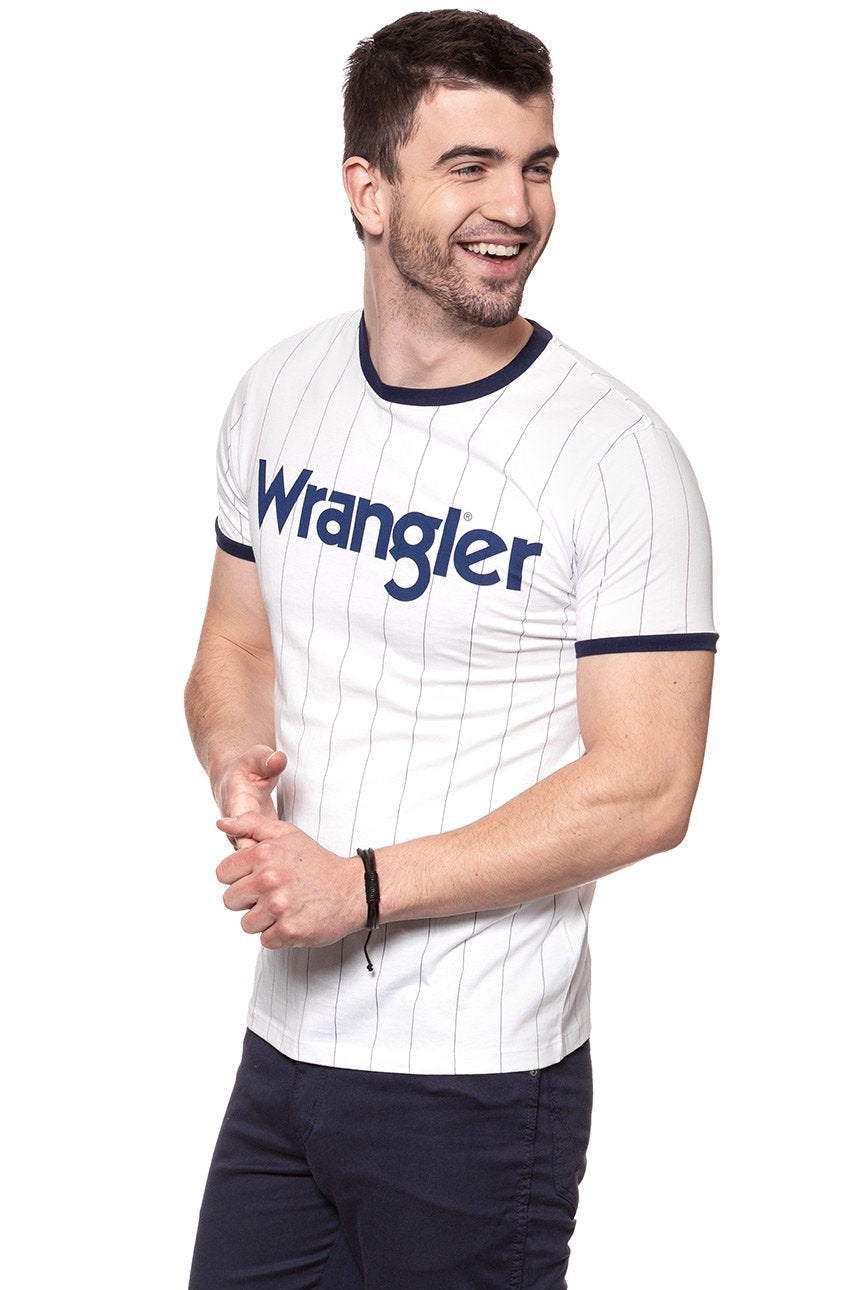 KOSZULKA WRANGLER RINGER TEE WHITE W7B33FK12