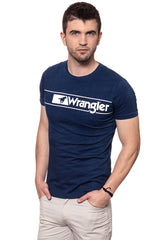 KOSZULKA WRANGLER RINGER TEE MID INDIGO W7B33FK8E