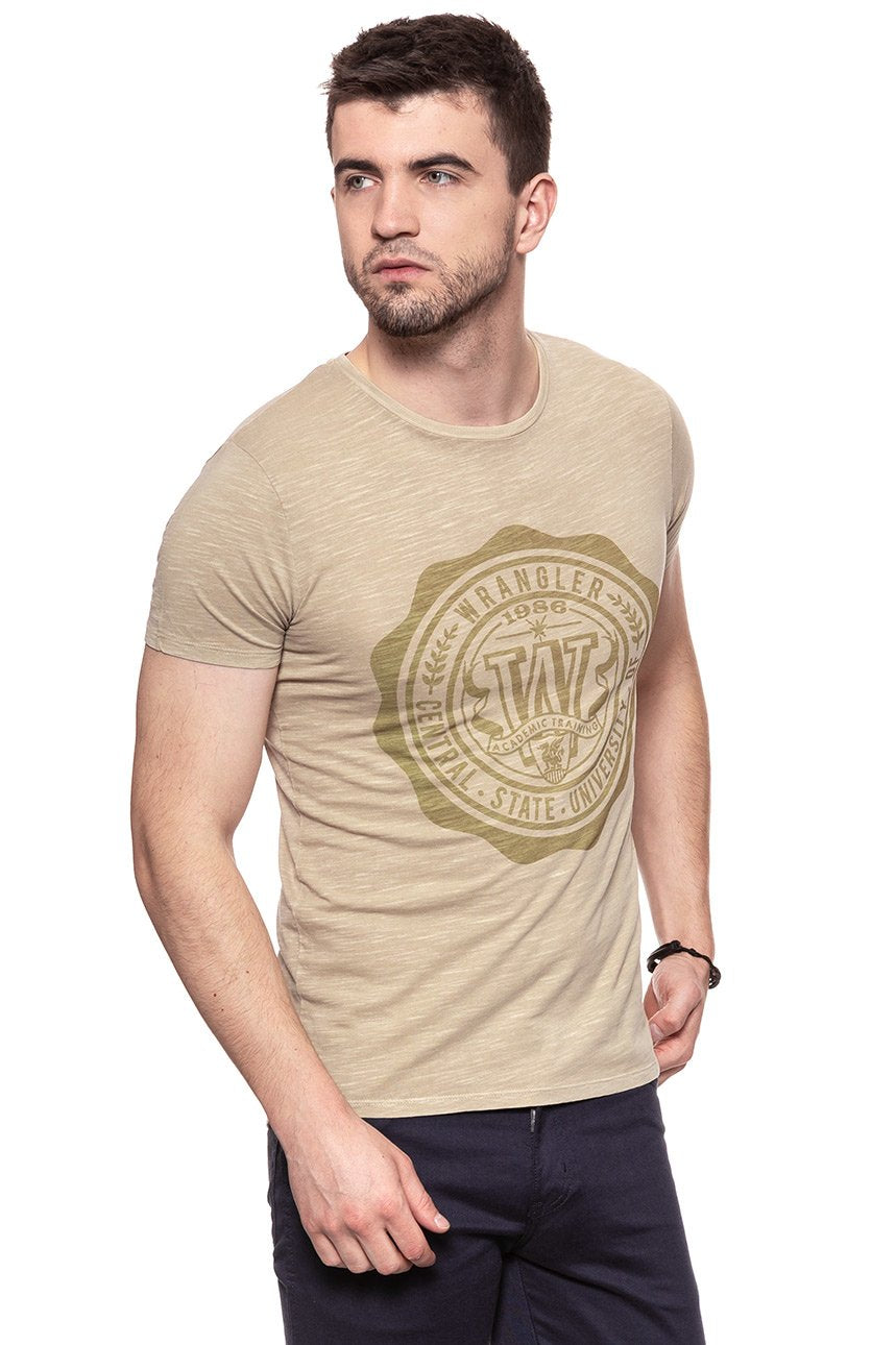 KOSZULKA WRANGLER OVERDYE TEE PLAZA TAUPE W7B36EBU5