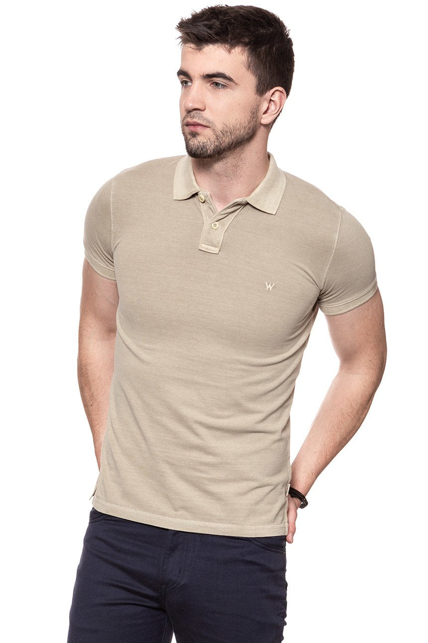 POLO WRANGLER OVERDYE POLO PLAZA TAUPE W7B37KQU5