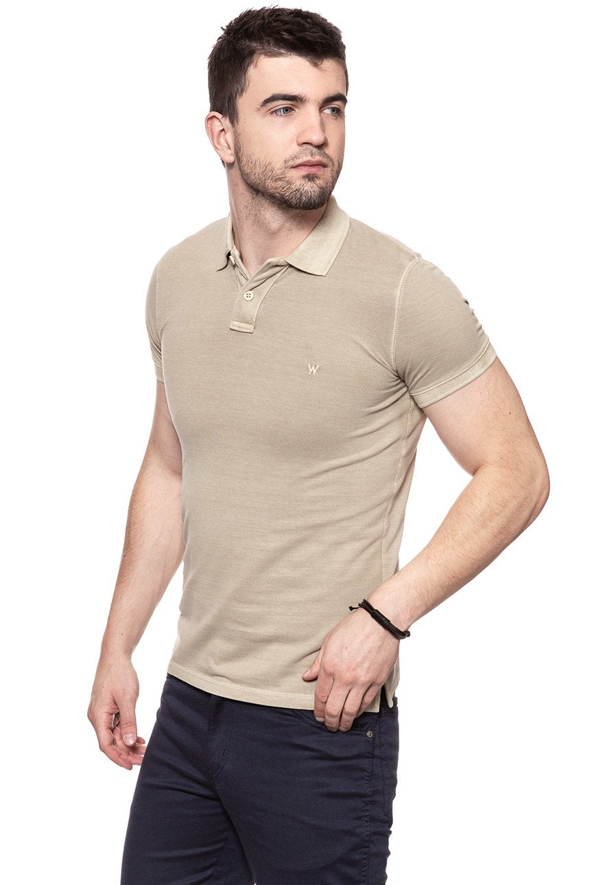 POLO WRANGLER OVERDYE POLO PLAZA TAUPE W7B37KQU5