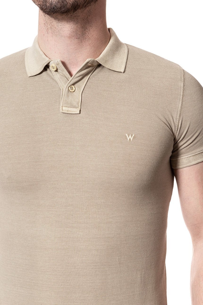 POLO WRANGLER OVERDYE POLO PLAZA TAUPE W7B37KQU5